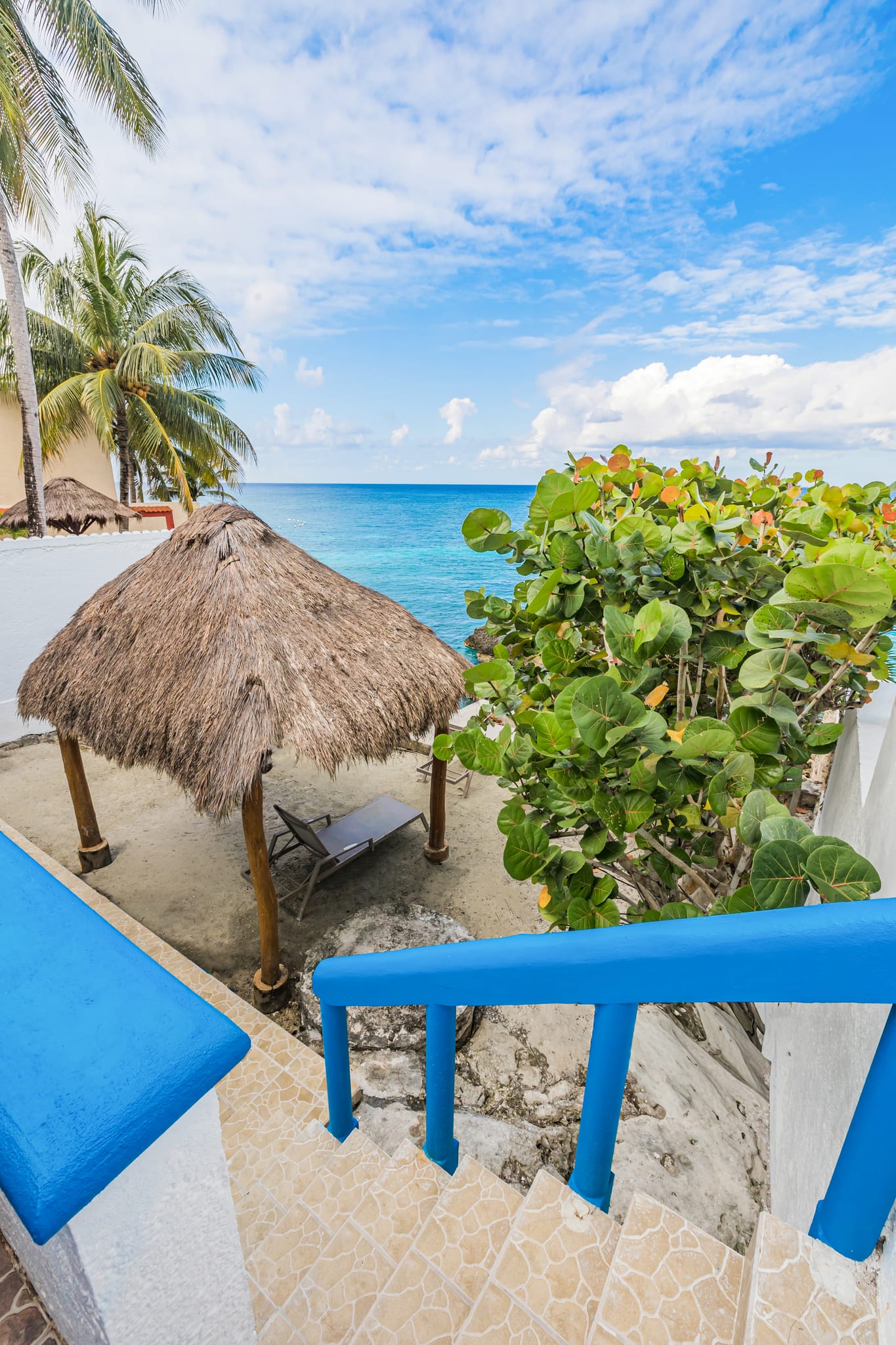 The private coral beach shared by Bungalows and Coral Cove