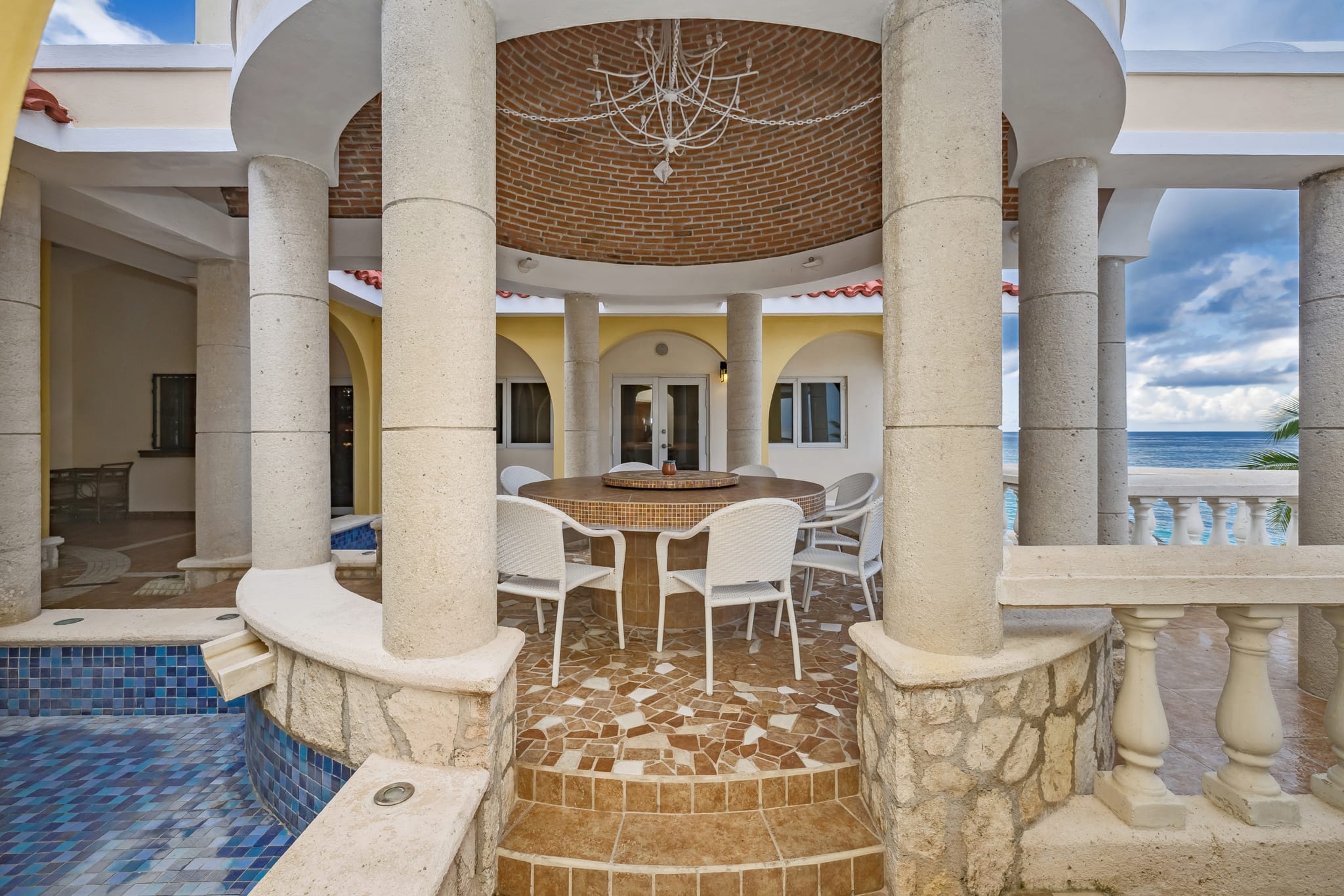 The domed outdoor dining room